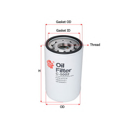 Photo Filtre à huile SAKURA C5002