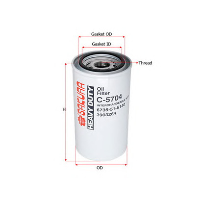 Photo Oil Filter SAKURA C5704