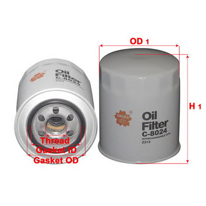 Photo Oil Filter SAKURA C8024