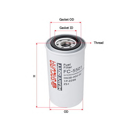 Photo Filtre à carburant SAKURA FC5501