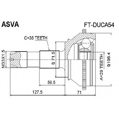 Foto Kit giunti, Semiasse ASVA FTDUCA54