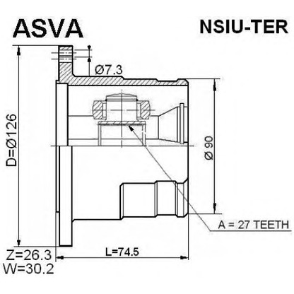 Photo Joint Kit, drive shaft ASVA NSIUTER