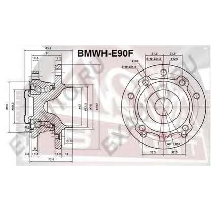 Photo Wheel Bearing Kit ASVA BMWHE90F