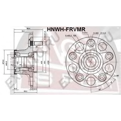 Photo Wheel Bearing Kit ASVA HNWHFRVMR