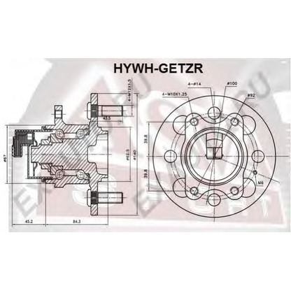 Photo Wheel Bearing Kit ASVA HYWHGETZR