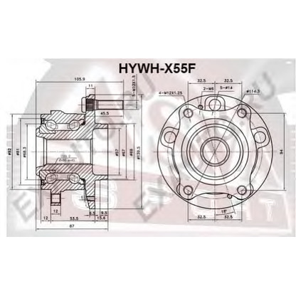 Photo Kit de roulements de roue ASVA HYWHX55F