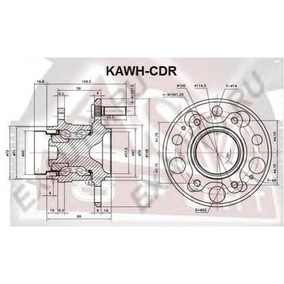 Photo Wheel Bearing Kit ASVA KAWHCDR