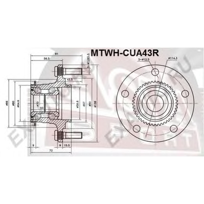 Photo Wheel Bearing Kit ASVA MTWHCUA43R