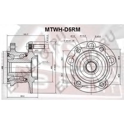 Photo Kit de roulements de roue ASVA MTWHD5RM