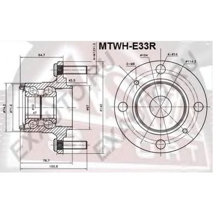 Photo Wheel Bearing Kit ASVA MTWHE33R