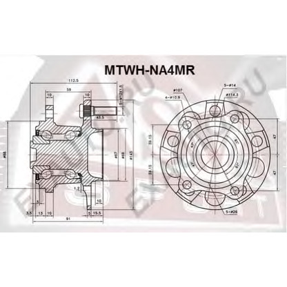 Photo Kit de roulements de roue ASVA MTWHNA4MR