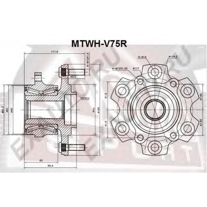 Photo Kit de roulements de roue ASVA MTWHV75R