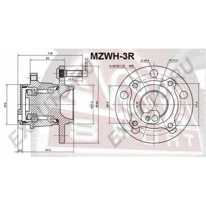 Photo Kit de roulements de roue ASVA MZWH3R