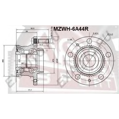 Foto Juego de cojinete de rueda ASVA MZWH6A44R