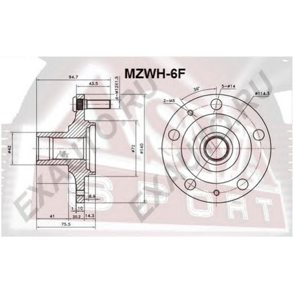 Photo Wheel Hub ASVA MZWH6F