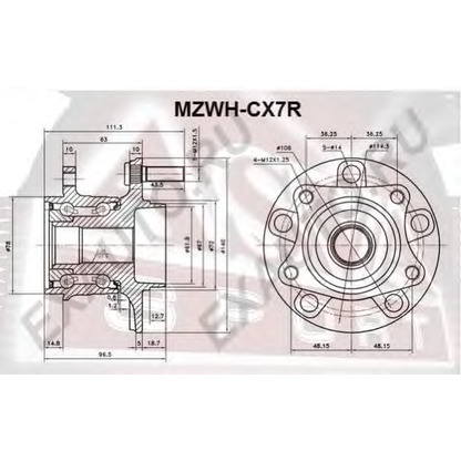 Photo Wheel Bearing Kit ASVA MZWHCX7R