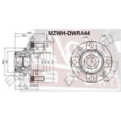 Photo Wheel Bearing Kit ASVA MZWHDWRA44