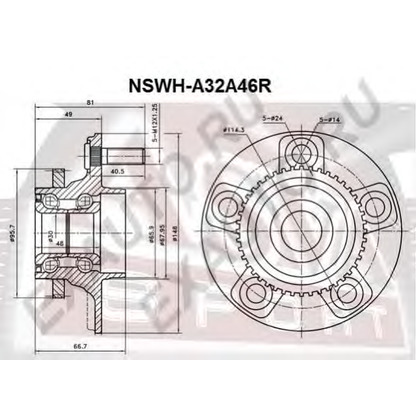 Photo Wheel Bearing Kit ASVA NSWHA32A46R