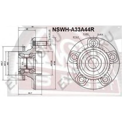 Photo Wheel Bearing Kit ASVA NSWHA33A44R