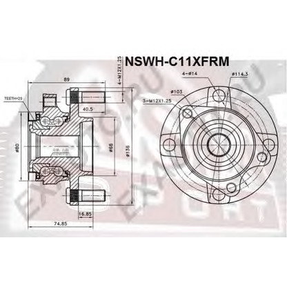 Photo Kit de roulements de roue ASVA NSWHC11XFRM