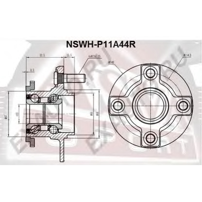 Photo Kit de roulements de roue ASVA NSWHP11A44R