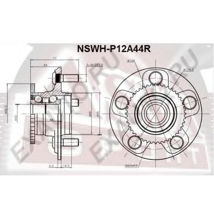 Photo Wheel Bearing Kit ASVA NSWHP12A44R