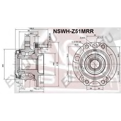 Photo Kit de roulements de roue ASVA NSWHZ51MRR