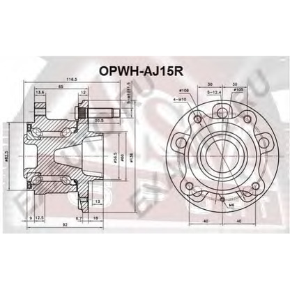 Photo Wheel Bearing Kit ASVA OPWHAJ15R