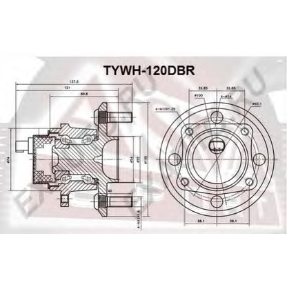Photo Wheel Bearing Kit ASVA TYWH120DBR