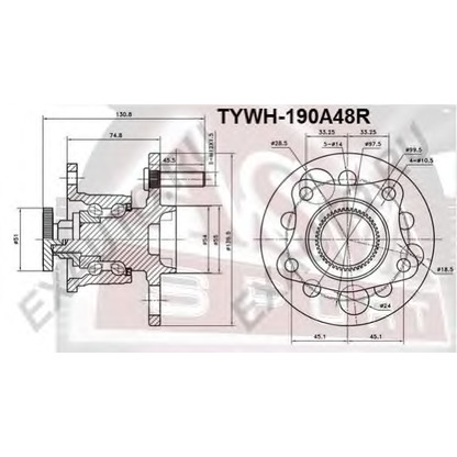 Photo Wheel Bearing Kit ASVA TYWH190A48R