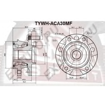 Photo Wheel Bearing Kit ASVA TYWHACA30MF