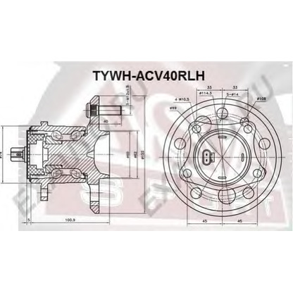 Photo Wheel Bearing Kit ASVA TYWHACV40RLH