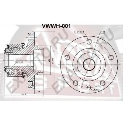 Photo Wheel Bearing Kit ASVA VWWH001