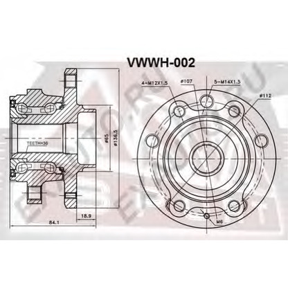 Photo Wheel Bearing Kit ASVA VWWH002