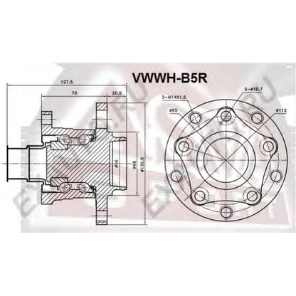 Photo Wheel Bearing Kit ASVA VWWHB5R