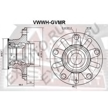 Photo Wheel Bearing Kit ASVA VWWHGVMR