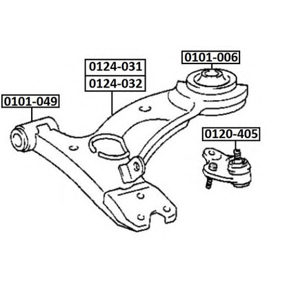 Photo Track Control Arm ASVA 0101006