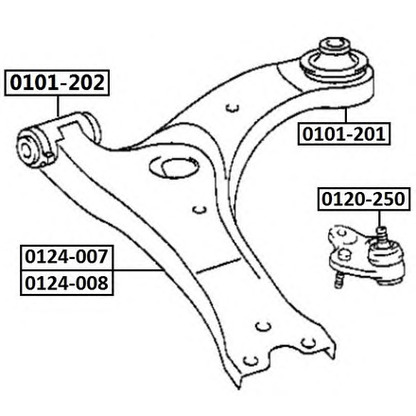 Photo Rotule de suspension ASVA 0120250