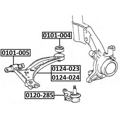 Zdjęcie Przegub mocujący / prowadzący ASVA 0120285