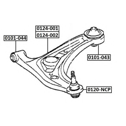 Photo Rotule de suspension ASVA 0120NCP