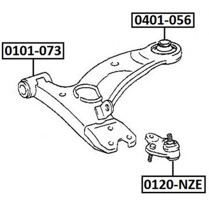 Photo Rotule de suspension ASVA 0120NZE