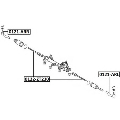 Фото Наконечник поперечной рулевой тяги ASVA 0121ARR