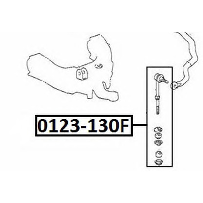 Photo Entretoise/tige, stabilisateur ASVA 0123130F