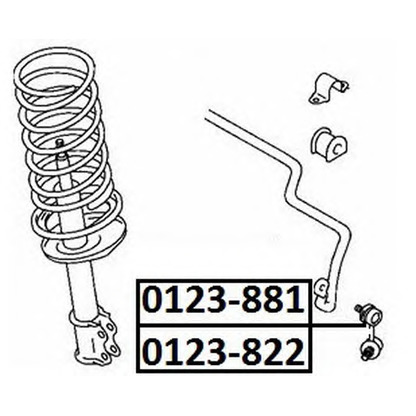 Zdjęcie Drążek / wspornik, stabilizator ASVA 0123882