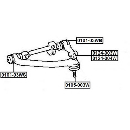 Photo Track Control Arm ASVA 0124003W