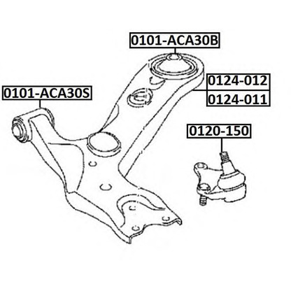 Photo Track Control Arm ASVA 0124011