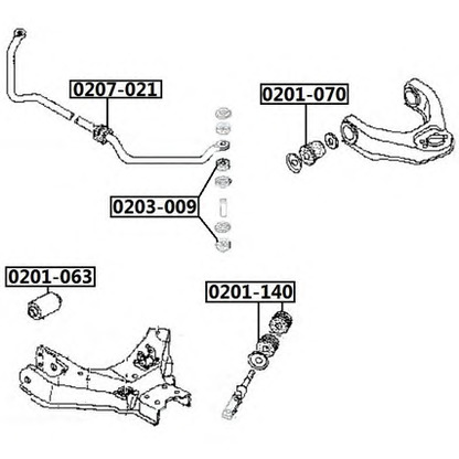 Photo Control Arm-/Trailing Arm Bush ASVA 0201070