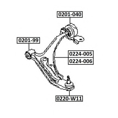 Photo Track Control Arm ASVA 0220W11