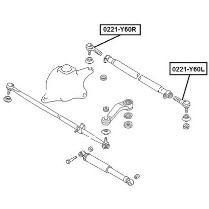 Фото Наконечник поперечной рулевой тяги ASVA 0221Y60R