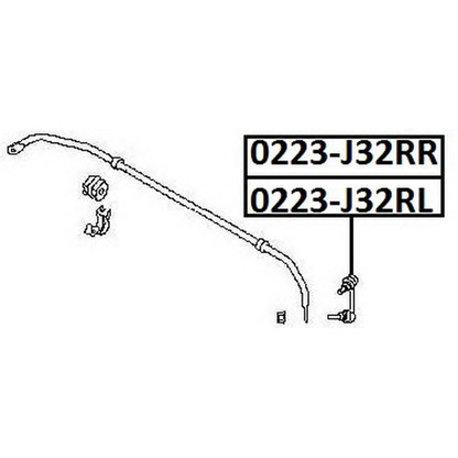 Zdjęcie Drążek / wspornik, stabilizator ASVA 0223J32RL